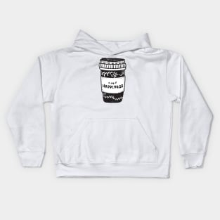 cup of happiness, coffee lover Kids Hoodie